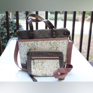 Everyday Coated canvas satchel + pouch